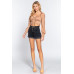Long Sleeve Sweetheart Neck Front Ribbon Tie Detail Woven Top