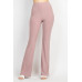 Solid Halter Top And Elastic Leggings Set