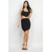 Asymmetrical Cross Back Top & Skirts Set