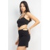 Asymmetrical Cross Back Top & Skirts Set