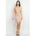 Asymmetrical Cross Back Top & Skirts Set