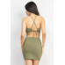 Asymmetrical Cross Back Top & Skirts Set