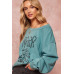 A Garment Dyed French Terry Graphic Sweatshirt