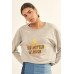 Vintage-style, Multicolor Star French Terry Knit Graphic Sweatshirt