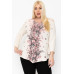 Print Top Featuring A Round Neckline And 3/4 Bell Sleeves