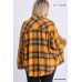 Plaid Collar Button Down Overshirt With Front Pockets