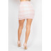 Plaid High-rise Fuzzy Mini Skirt