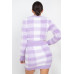 Plaid Button-front Cropped Sweater Cardigan