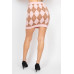 Diamond High-rise Sweater Mini Skirt