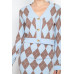 Diamond Button-front Cardigan Top