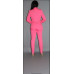 2 Piece Powersuit Blazer & Pants Set With Rhinestone Letterings On Blazer