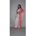 Colorblock Crop Blazer With Matching Low Rise Wide Leg Pant Set With Pockets