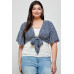 Plus Size Ditsy Floral Print Cropped Bolero Cardigan