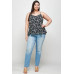 Plus Size, Ditsy Floral Print Cami Top