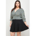 Plus Size, Knit Eyelet A-line Skirt