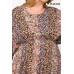 Print Mixed Dolman Sleeve Dress With Side Pockets