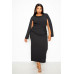 Cape Sleeve Dress With Knot Detail