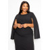 Cape Sleeve Dress With Knot Detail