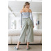 Heather Grey Ribbed Off-the-shoulder Long Sleeve Bodysuit