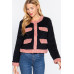 Long Sleeve Pocket Detail Faux Fur Jacket