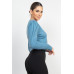 Geometric Cami Puff Sleeves Blazer Top Set
