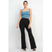 Geometric Cami Puff Sleeves Blazer Top Set