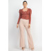 Geometric Cami Puff Sleeves Blazer Top Set