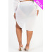 Plus Sexy Sheer Mesh Drawstring Ruched Skirt
