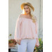 Off Shoulder Long Bubble Sleeve Solid Top
