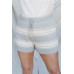 Plus Heather Grey Stripe Knit Shorts