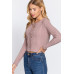 Crew Neck Cable Sweater Cardigan
