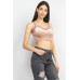 Sleeveless Corset Velvet Crop Top