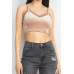 Sleeveless Corset Velvet Crop Top