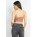 Sleeveless Corset Velvet Crop Top