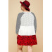 Plus Size Cute Polka Dot And Animal Print Contrast Swing Tiered Dress