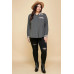 Plus Size Printed Patchwork Contrast Button Up Shirt