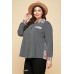 Plus Size Printed Patchwork Contrast Button Up Shirt