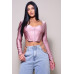 Long Sleeve Corset Top