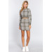 Check Jacquard Sweater Mini Skirt