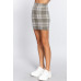 Check Jacquard Sweater Mini Skirt
