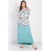 Plus White & Charcoal Zebra Flannel Cold Shoulder Long Sleeve Top