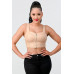 Lux Faux Leather Pu Zipup Strap Sleeveless Cropped Top