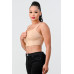 Lux Faux Leather Pu Zipup Strap Sleeveless Cropped Top