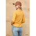 Solid And Cozy Soft Knit Mock Neck Top With Side Ruched Detail