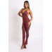 Cargo pocket halter jumpsuit