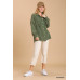 Mineral wash button down top with high low hem