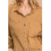 Mineral wash button down top with high low hem
