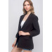 Woven Solid 3/4 Sleeve Blazer