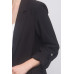 Woven Solid 3/4 Sleeve Blazer