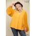 Woven And Textured Chiffon Top With Voluminous Sheer Sleeves